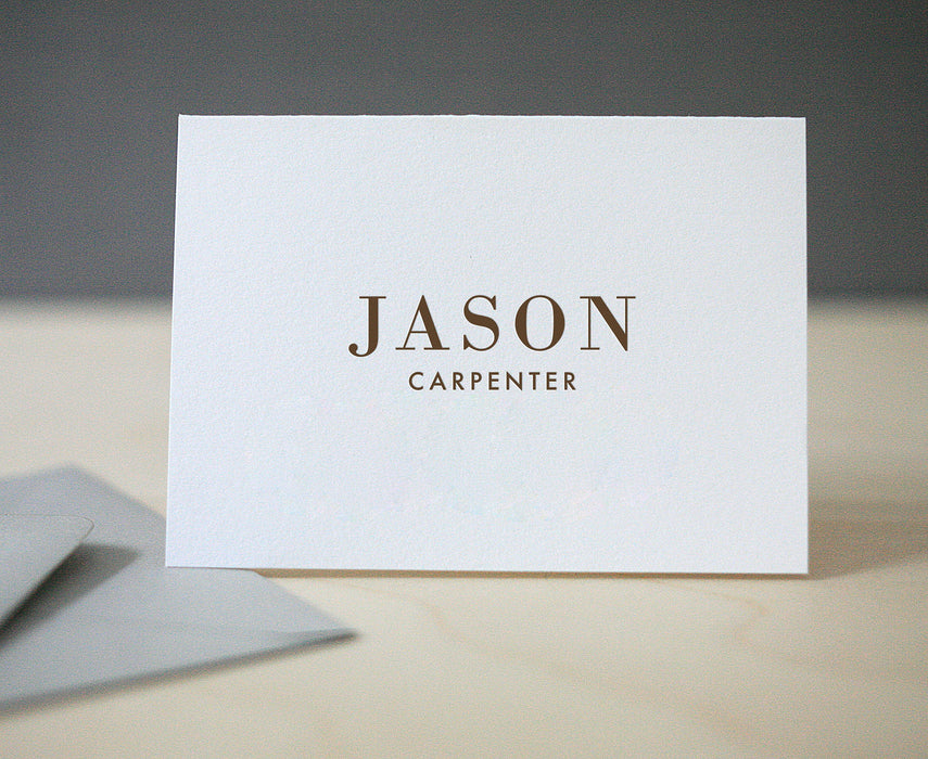 Carpenter Personalized Letterpress Notecards