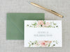a card with a floral design on it