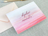 a greeting card with a watercolor background and the words sapphire merales on it