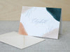 a close up of a card on a table