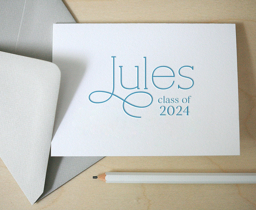 Jules Personalized Letterpress Graduation Thank You Notes
