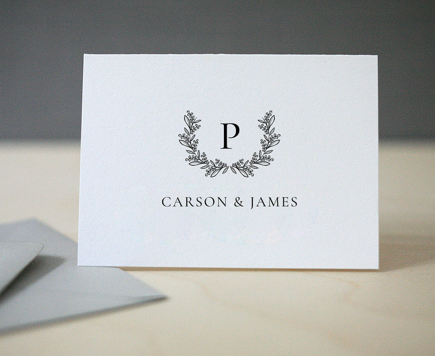 Carson Monogram Letterpress Stationery