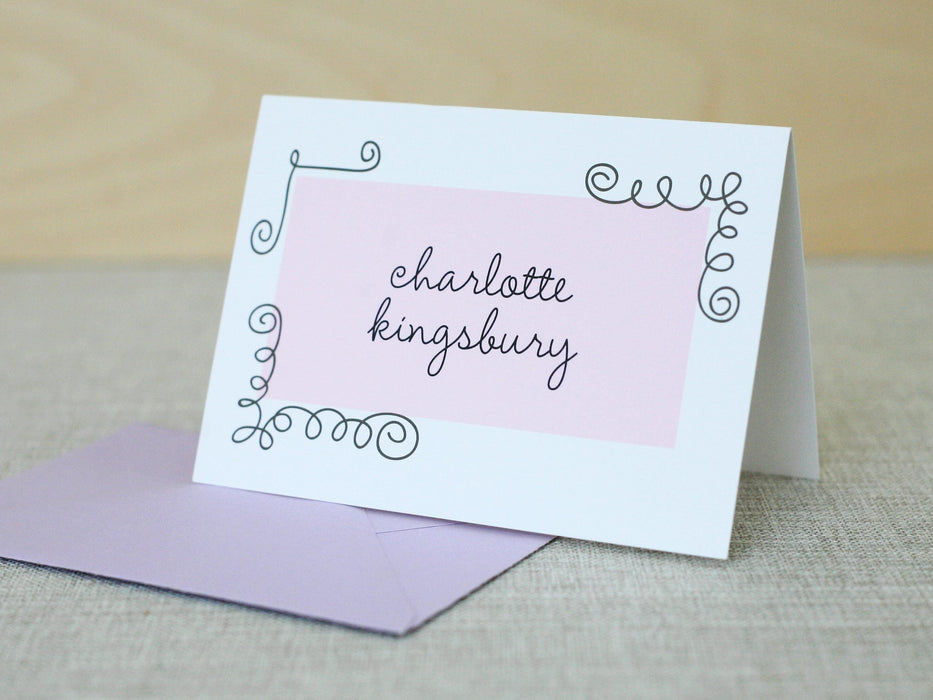 a card with a handwritten message on it