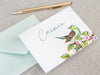 a card with a picture of a bird on it