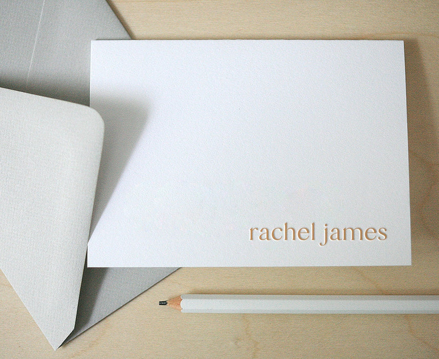 Rachel Personalized Letterpress Notecards
