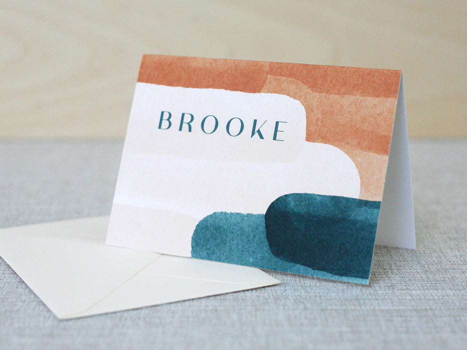a card with the words brooke on it