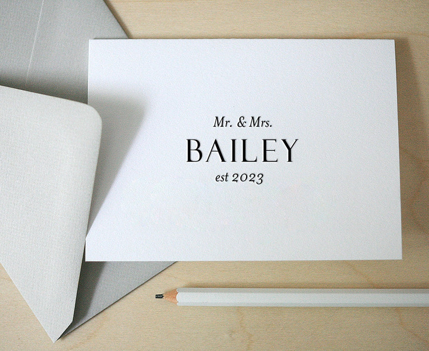Bailey Personalized Letterpress Stationery