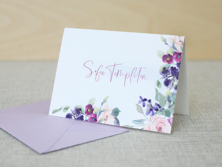 a greeting card with a floral design on it