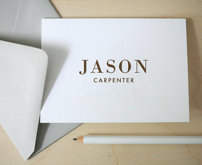 Carpenter Personalized Letterpress Notecards