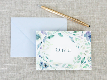 a card with the name of an individual on it