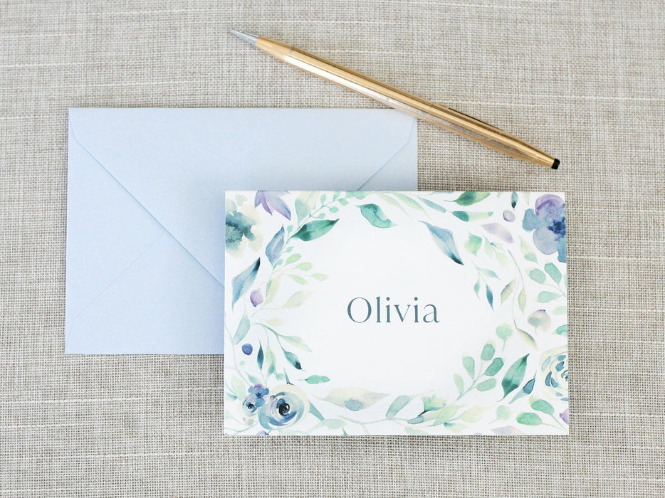 a card with the name of an individual on it