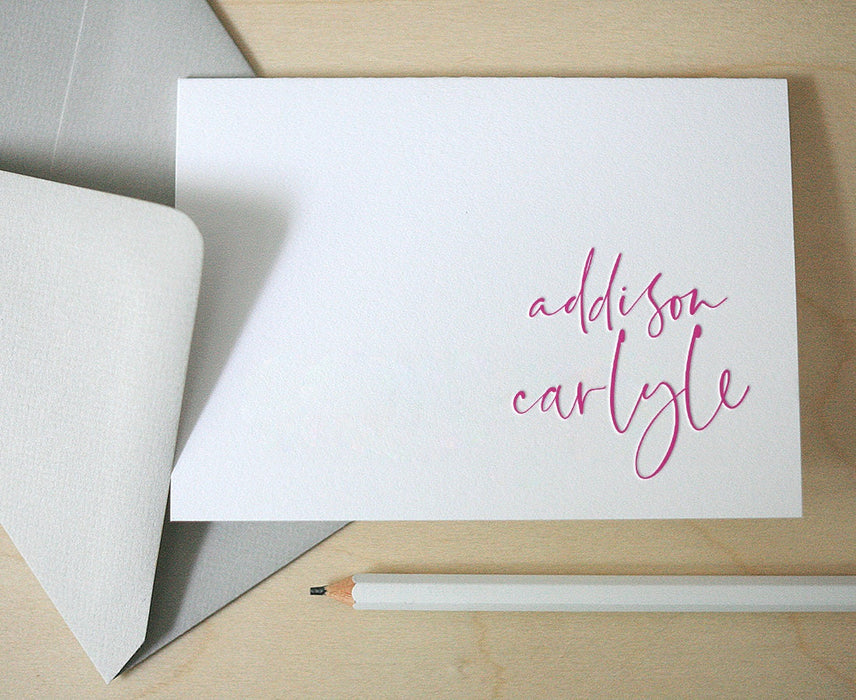 Addison Personalized Letterpress Stationery