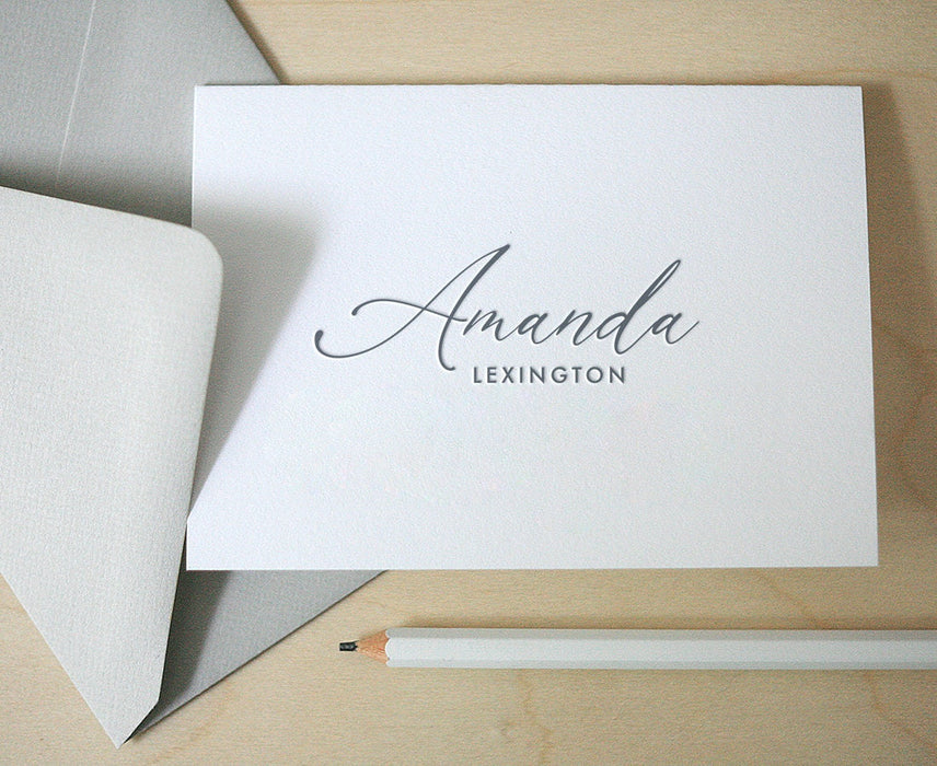 Amanda Personalized Letterpress Stationery