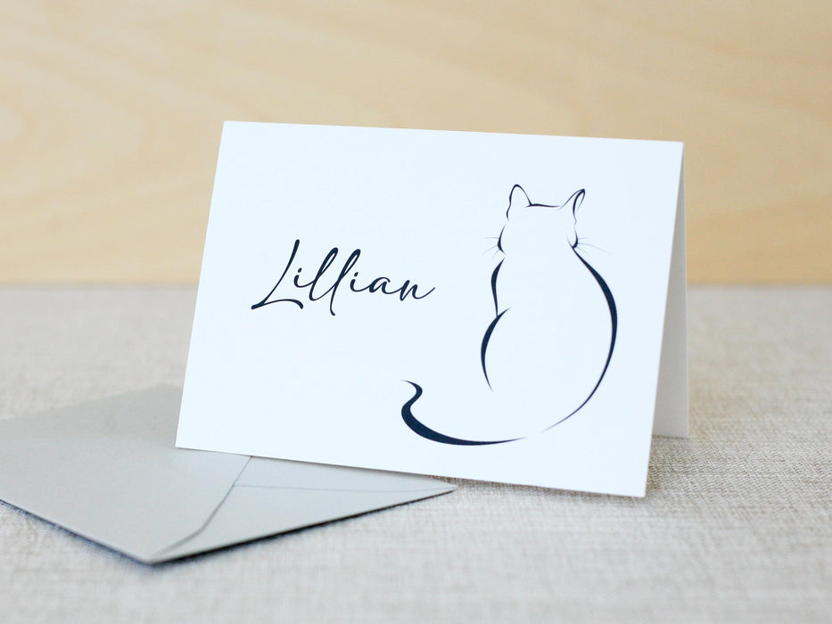 a card with a picture of a cat on it