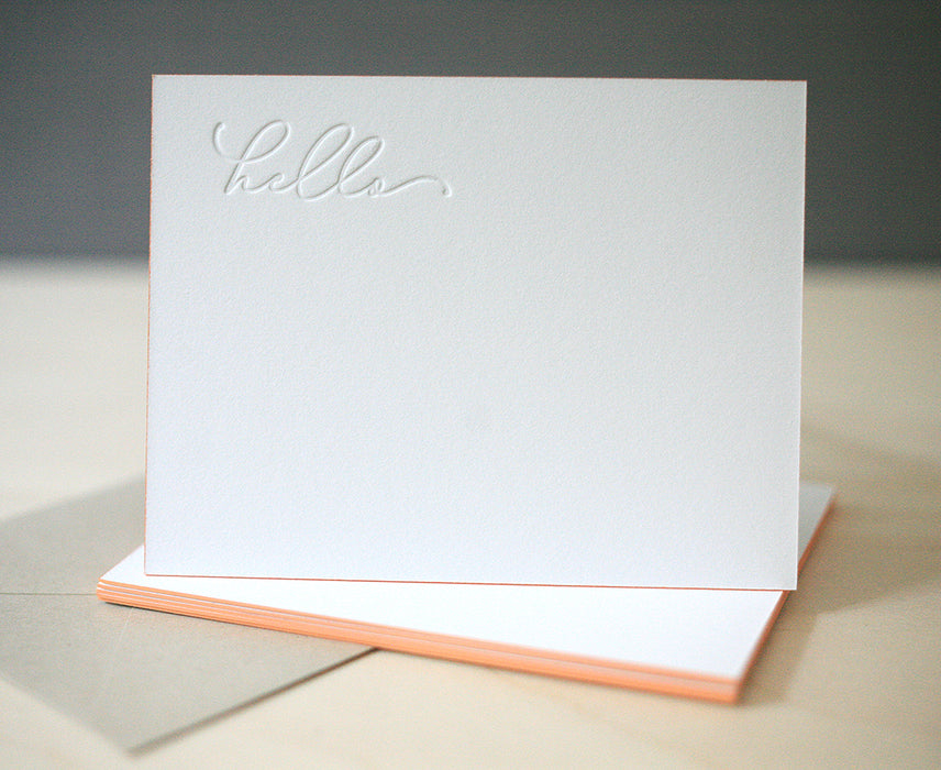 Hello Letterpress Edge Painted Notes