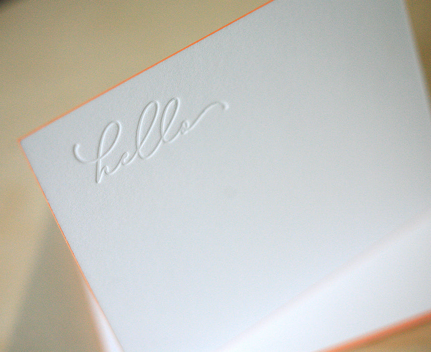 Hello Letterpress Edge Painted Notes