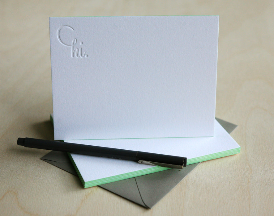Hi Notes Letterpress Edge Painted Notes