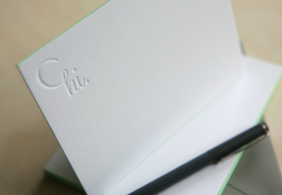 Hi Notes Letterpress Edge Painted Notes