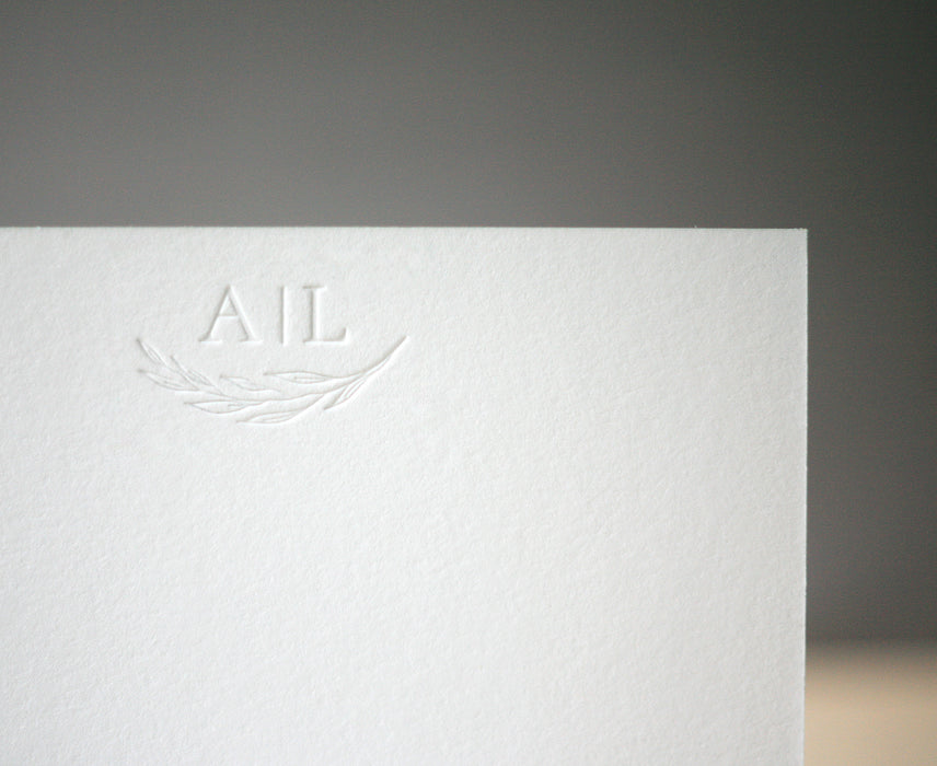 Leaves Monogram Personalized Notes