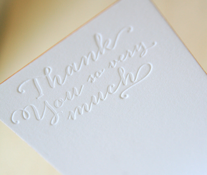 So Very Much Letterpress Edge Painted Notes