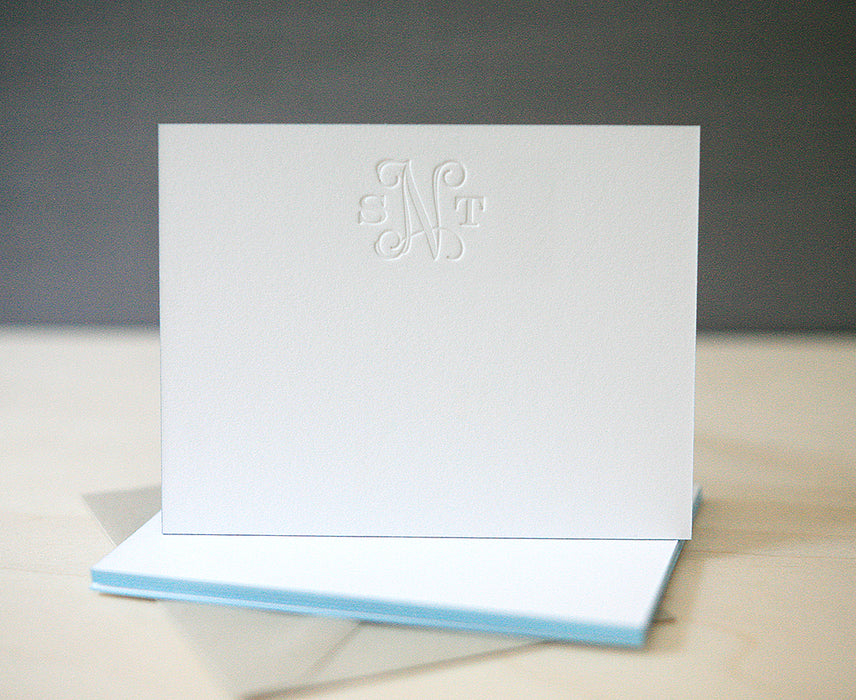 Vine Monogram Personalized Notes