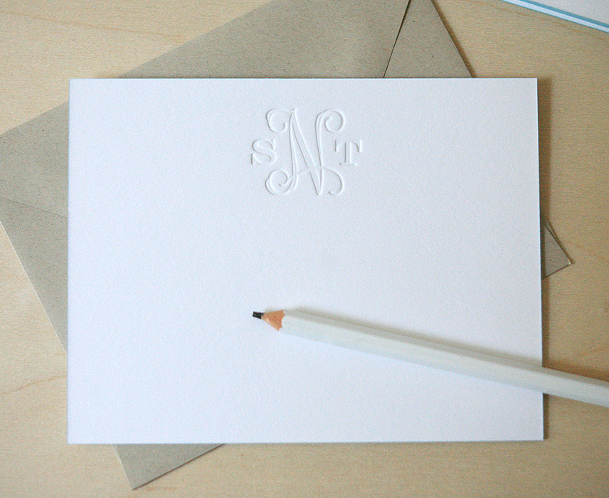 Vine Monogram Personalized Notes