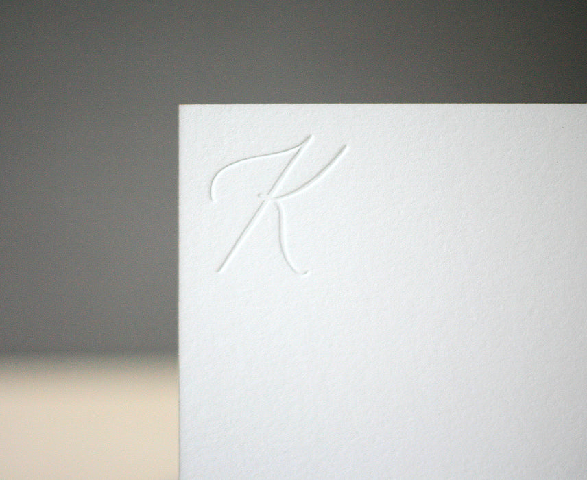 White Garden Initial Monogram Notes