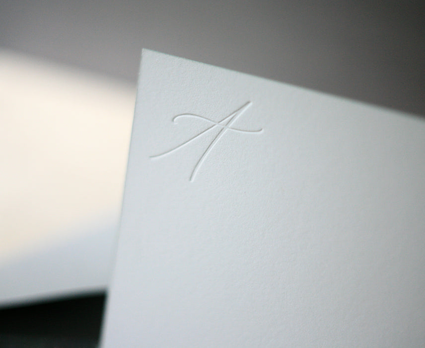 White Garden Initial Monogram Notes