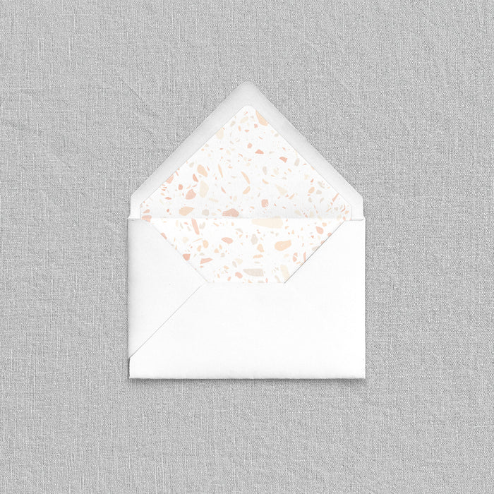 Blush Terrazzo Envelope Liners