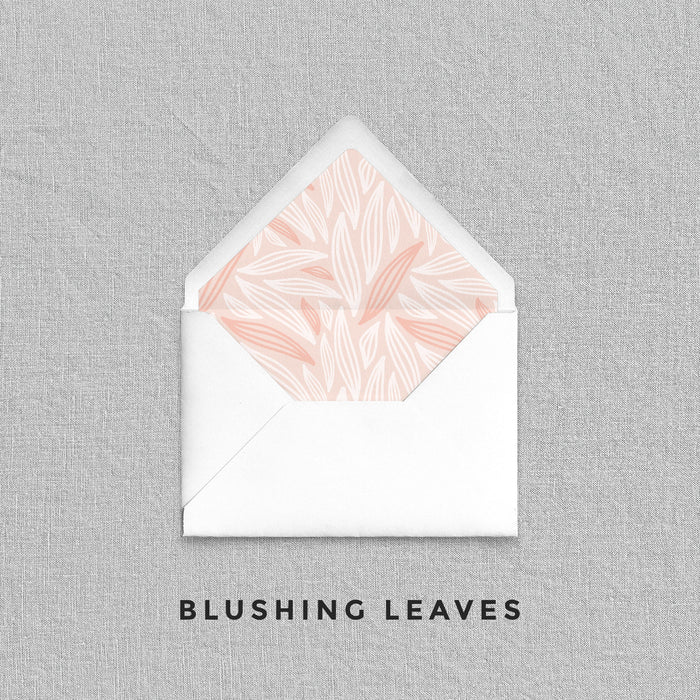 Blushing Leaves Envelope Liners