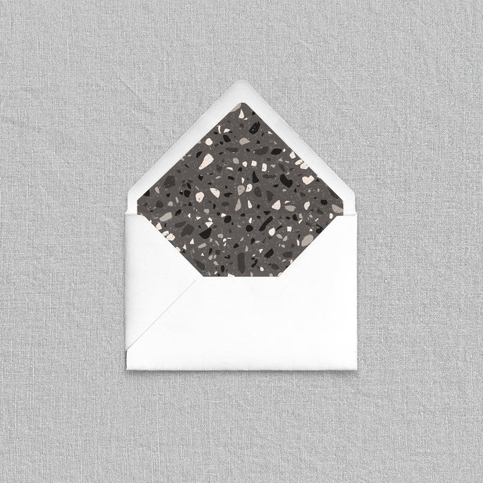 Grey Terrazzo Envelope Liners