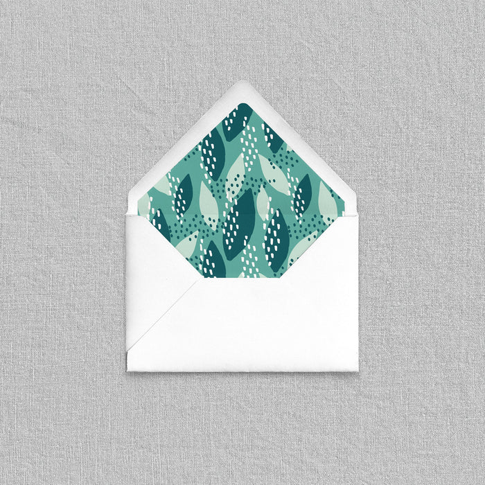 Lagoon Leaves Envelope Liners