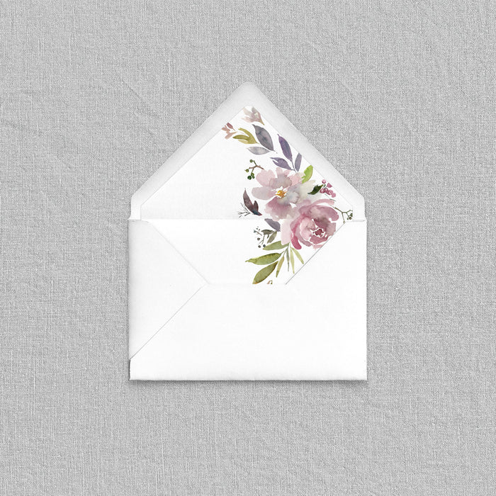 Mauve Bouquet Envelope Liners