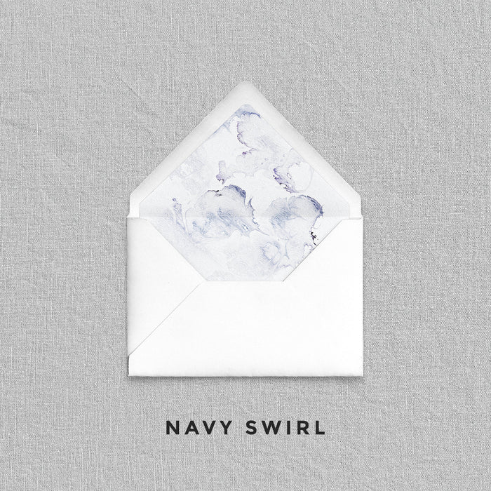 Navy Swirl Envelope Liners