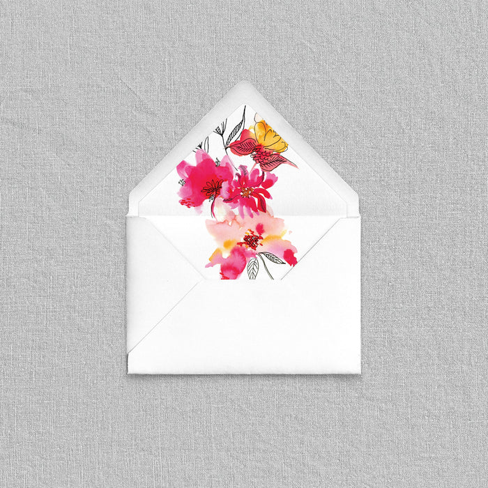 Neon Bouquet Envelope Liners