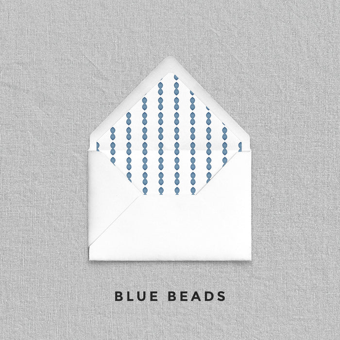 Blue Beads Envelope Liners