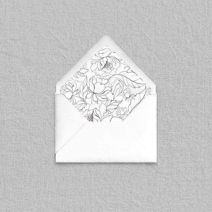 Linework Florals Envelope Liners