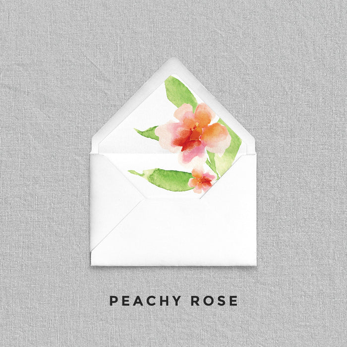 Peachy Rose Envelope Liners